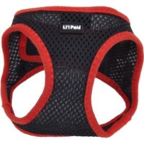 Li'L Pals Black Harness with Red Lining - X-Small (Neck:6-8")