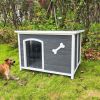 Large Wooden Dog House;  Outdoor Waterproof Dog Cage;  Windproof and Warm Dog Kennel Easy to Assemble