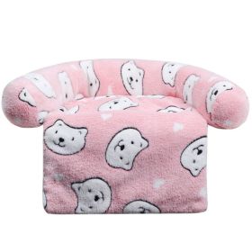 Pet Supplies Plush Kennel Sofa Blanket (Option: Pink Bear-40x60cm500G)