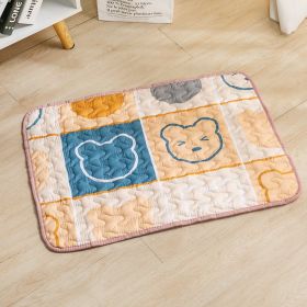 Dog Mat For Sleep Cotton Non-slip (Option: Pet Non Slip Mat Cartoon Bear-40cmx30cm)