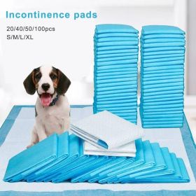 Pet Training 1 Bag Pads Super Absorbent Pet Diaper Disposable Healthy Nappy Mat Pet Dog Leak-proof Pee Pads with Quick-dry Surface (Metal color: blue, size: 40pcs 60x60cm)