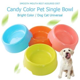 1Pc High Quality Solid Color Pet Bowls Candy-Colored Lightweight Plastic Single Bowl Small Dog Cat Pet Bowl Pet Feeding Supplies (Color: brown)