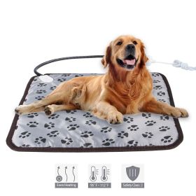 Temperature-adjustable pet electric blanket waterproof bite-proof wear-resistant constant temperature dog pad (colour: Beautiful flowers, size: 45*45cm)