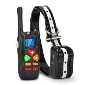 Dog Training Collar Dog Shock Collar with Remote IP67 Waterproof 300mAh Rechargeable 1640ft Remote Control (Color: black)