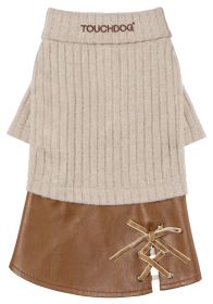 Touchdog 'Modress' Fashion Designer Dog Sweater and Dress (Color: brown)