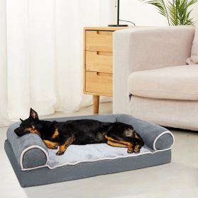 Dog Bed Pet Bed Sofa Dog Couch Pet Cushion Carpet Mattress with Washable and Removable Cover for Medium Large Dogs (size: L)