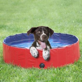 Dog Pool, 160*30/120*30 Foldable Large and Small Dog Pool, Dog Bath, 100% Safe & Non Toxic Kid's Rigid Pool (size: 120*30)