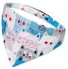 Touchdog 'Head-Popper' Fashion Designer Printed Velcro Dog Bandana