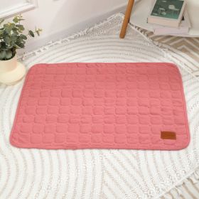 Autumn And Winter Pet Mat Cat For Common Dogs Thick And Comfortable Pet Products (Option: Waffle Pet Pad Pink-70X50CM)