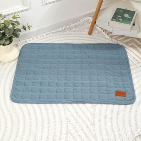 Autumn And Winter Pet Mat Cat For Common Dogs Thick And Comfortable Pet Products (Option: Waffle Pet Pad Blue-70X50CM)