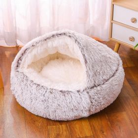 Waterproof Dog Kennel Warm Room Semi Enclosed (Option: Gradual Coffee-40cm)